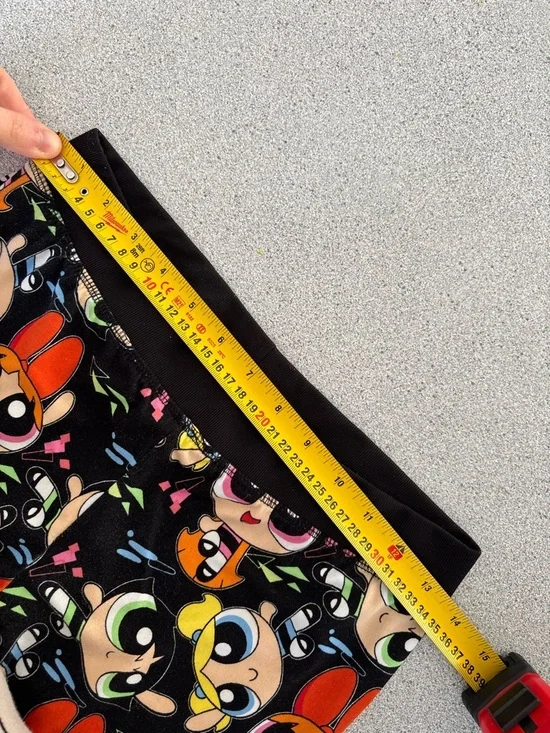 Powerpuff Girls Allover Cartoon Print Joggers Black Y2K Lounge Pants Size M - Picture 5 of 8